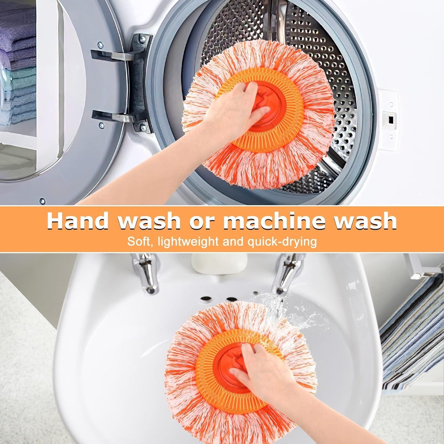Long-Handle Telescopic Cleaning Mop – 360° Rotating Microfiber Dust Mop