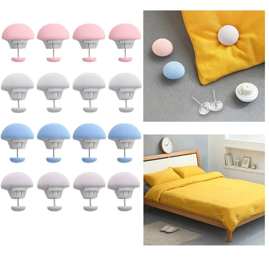 Premium Mushroom-Style Bedsheet Clips β Pack of 4 Elastic Quilt & Sheet Fixer Buckles