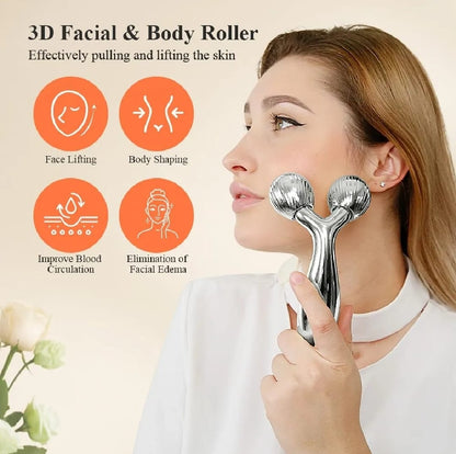 3D Y Shape Face Massager Roller – Facial Lifting & Skin Tightening Tool