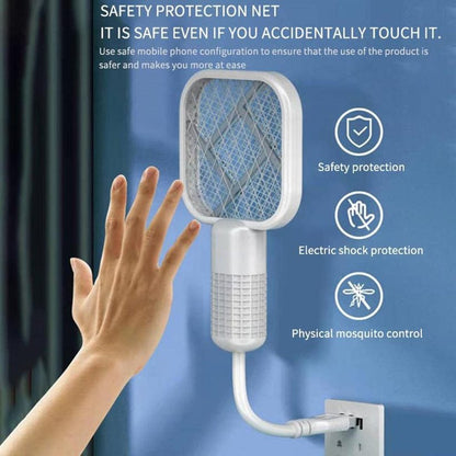 Electric USB Mosquito Killer Racquet Lamp Wireless Night Bulb Effective Insect Catcher