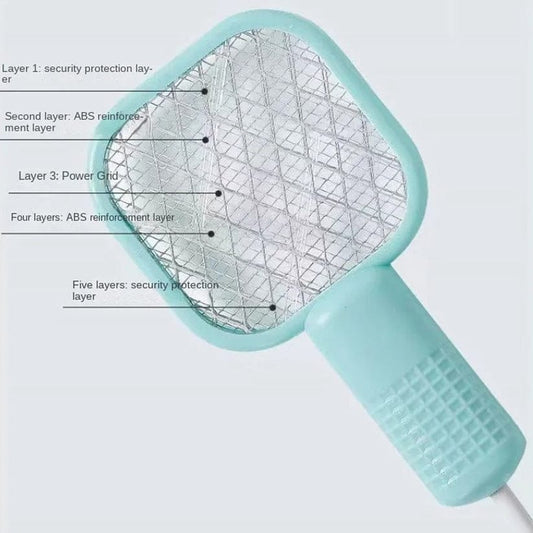 Electric USB Mosquito Killer Racquet Lamp Wireless Night Bulb Effective Insect Catcher