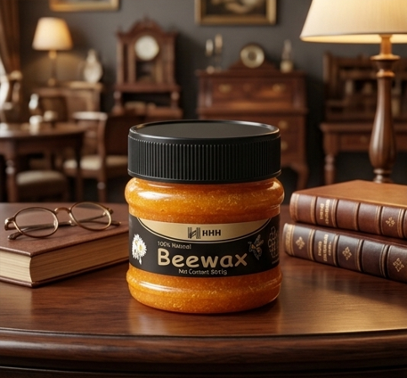 “Buy 1 Get 1” HHH 100% Natural Beewax - Premium Wood Seasoning & Furniture Polish for Restoration and Protection
