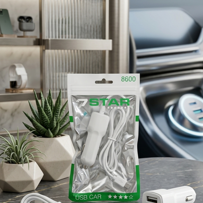 7 Star Car Charger With Android Wire And 1 USB Slot 1 Amp