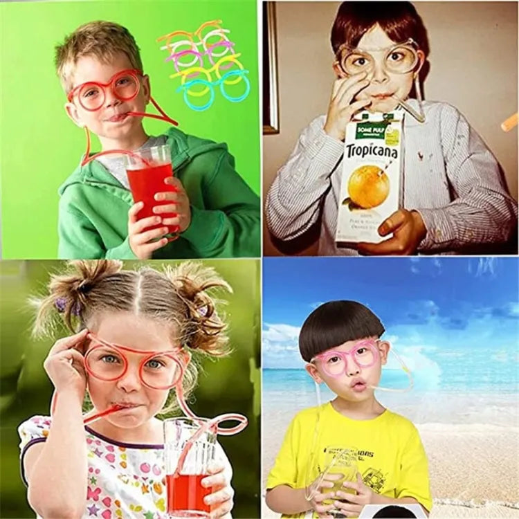 Buy 1 Get 2 Free 🎉 – Funny Silly Straw Glasses for Kids and Adults