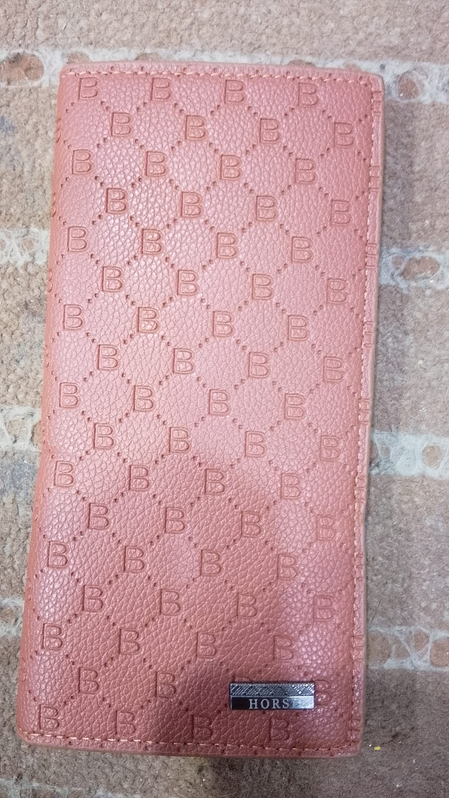 Premium Embossed Monogram Leather Long Wallet