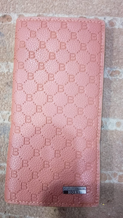 Premium Embossed Monogram Leather Long Wallet