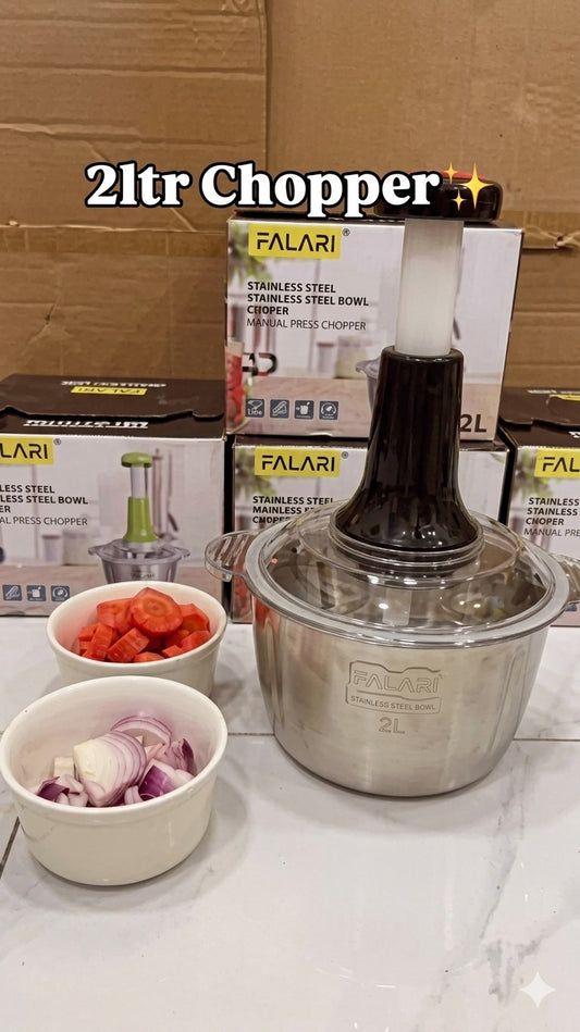 Large 2L Bowl Effortless Vegetable Chopper & Meat Mincer