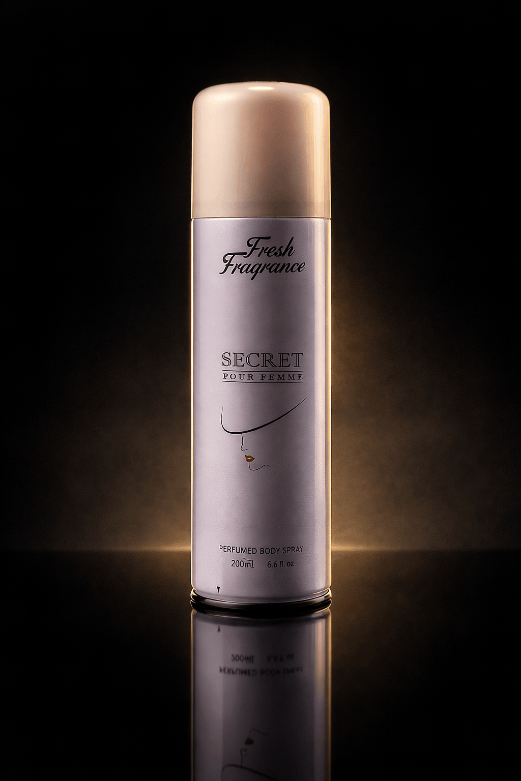 SECRET POUR FEMME Fresh Fragrance Perfumed Body Spray – Elegant Lavender &amp; Pink Design - 200ml