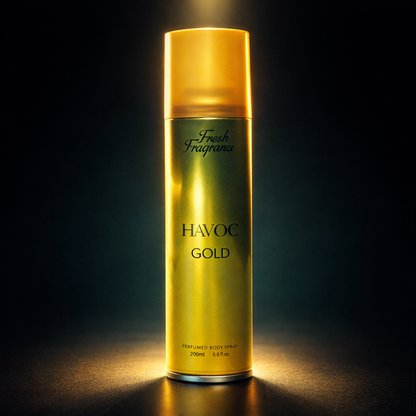 Havoc Gold Fresh Fragrance Perfumed Body Spray – Long‑Lasting Premium Scent for Men, 200ml