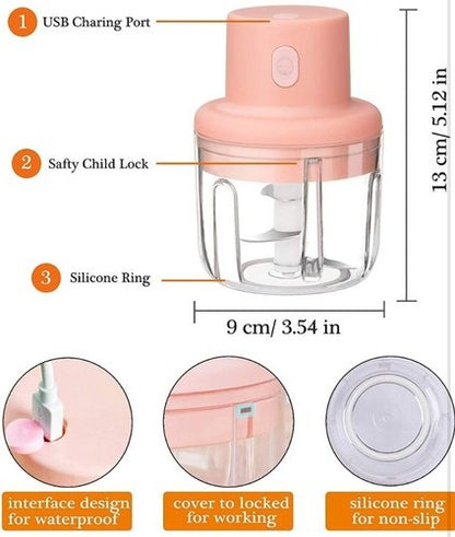 Food Chopper Portable USB Rechargeable