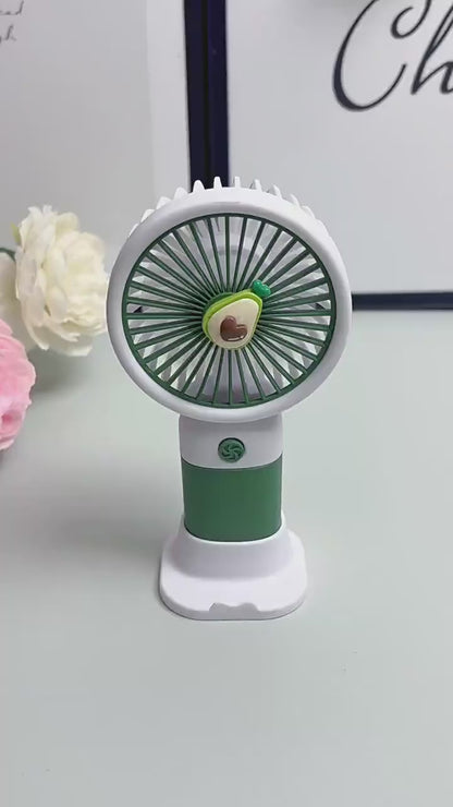 Rechargeable Mini Handy Fruit Character Fan Portable USB Cooling Fan